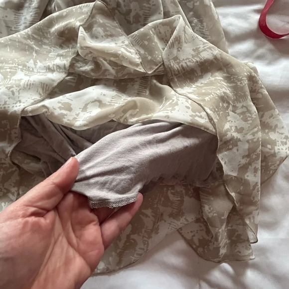 Soft Surroundings Summer Breeze Maxi Sleeveless Dress Tan White Abstract PXS - Picture 12 of 12